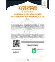 Constancia registro gobierno de Nuevo León